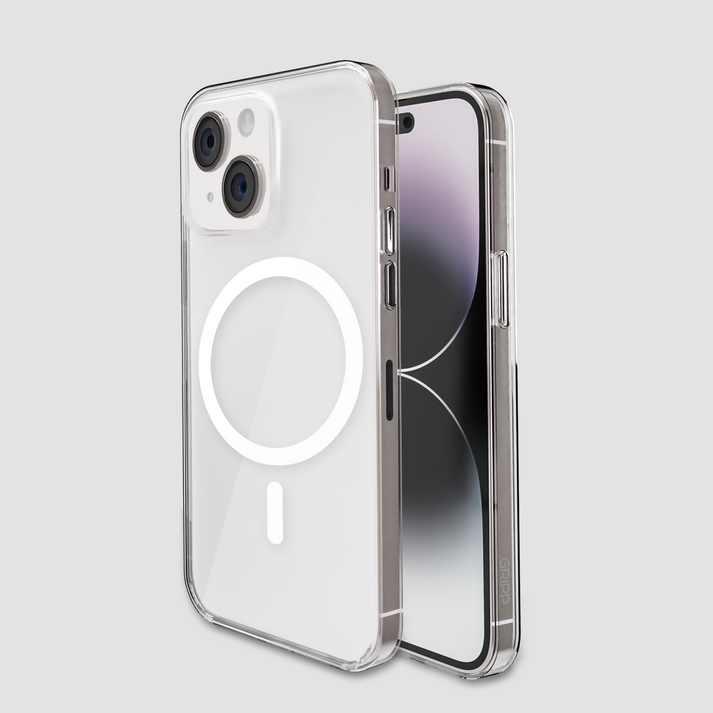 Gripp Clear MagSafe Case for Apple iPhone 15 Max (6.7) with White Ring - Clear