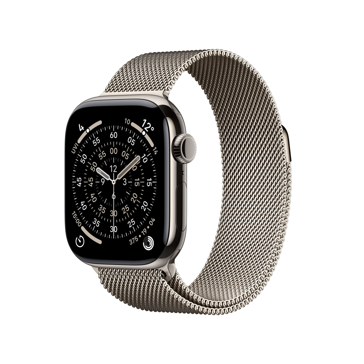 Apple Watch Series 11 GPS + Cellular 42mm Natural Titanium Case with Natural Milanese Loop