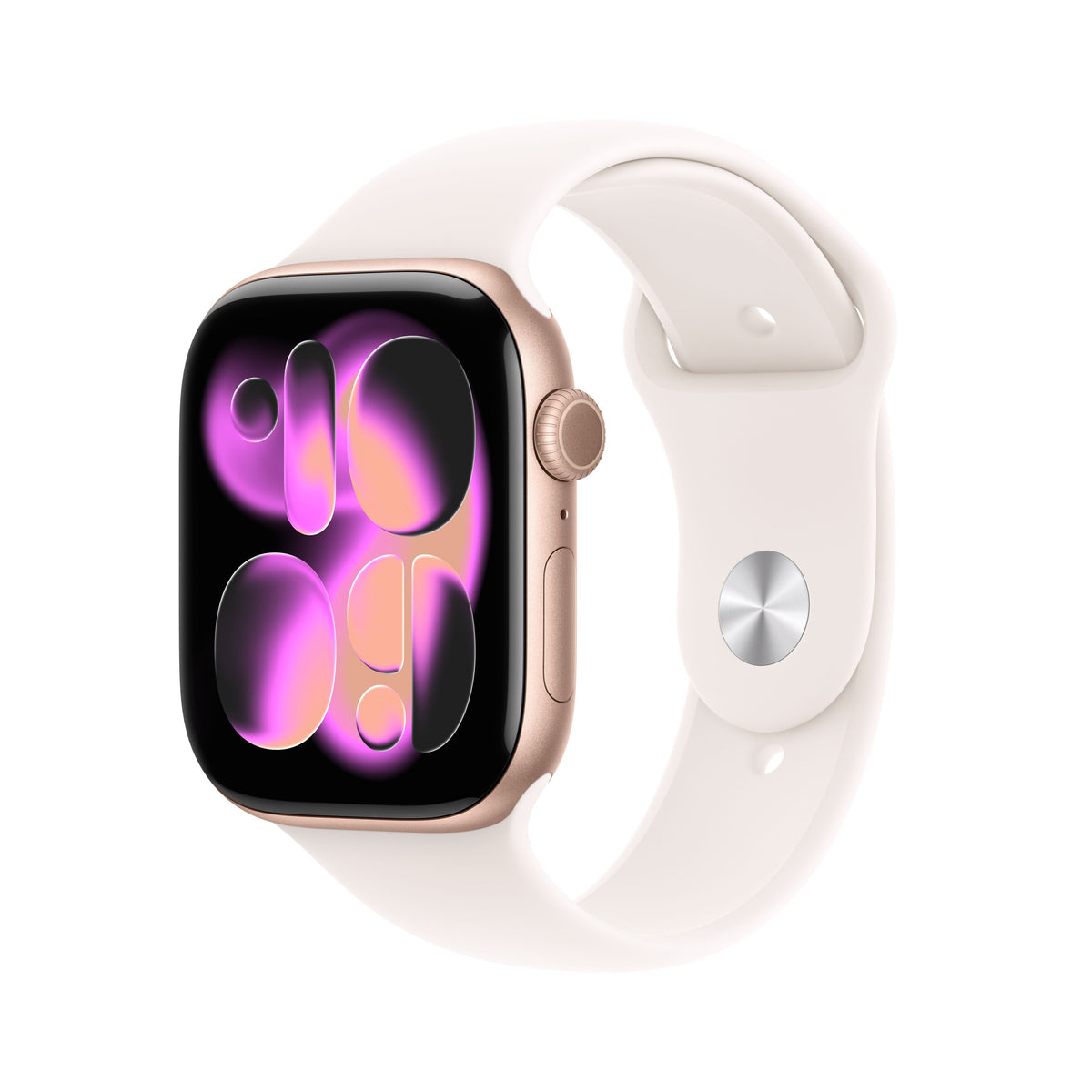 Apple Watch Series 11 GPS + Cellular 46mm Rose Gold Aluminium Case with Light Blush Sport Band - M/L