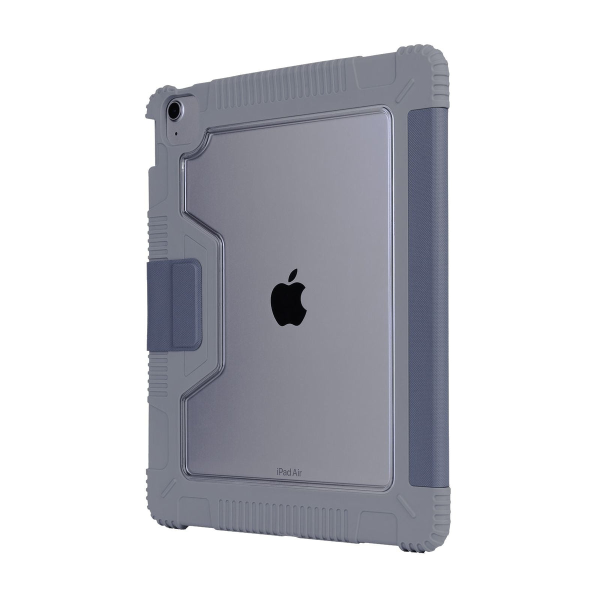 Tekne Shockproof Vegan Leather Case for iPad Air 13 M2 | Stand Function | Drop Protection - Grey