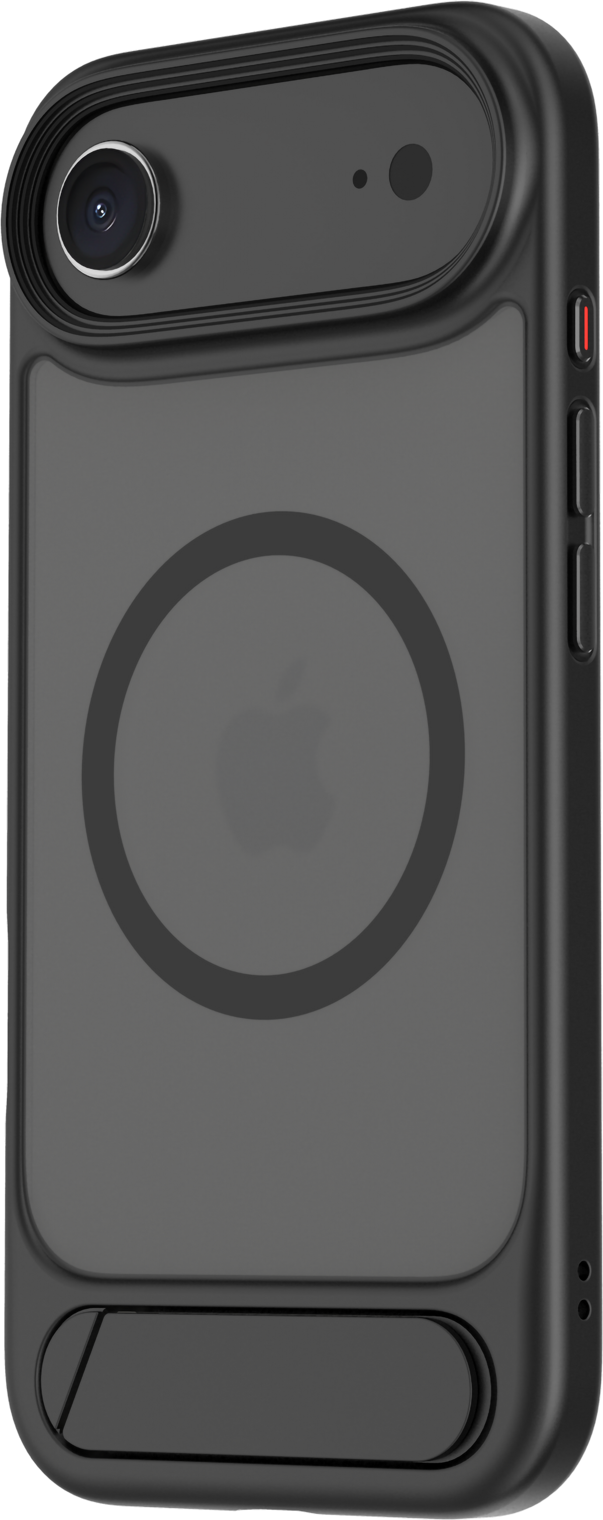 TEKNE Hybrid Frost Matte with stand Case for iPhone 17 Air-Black