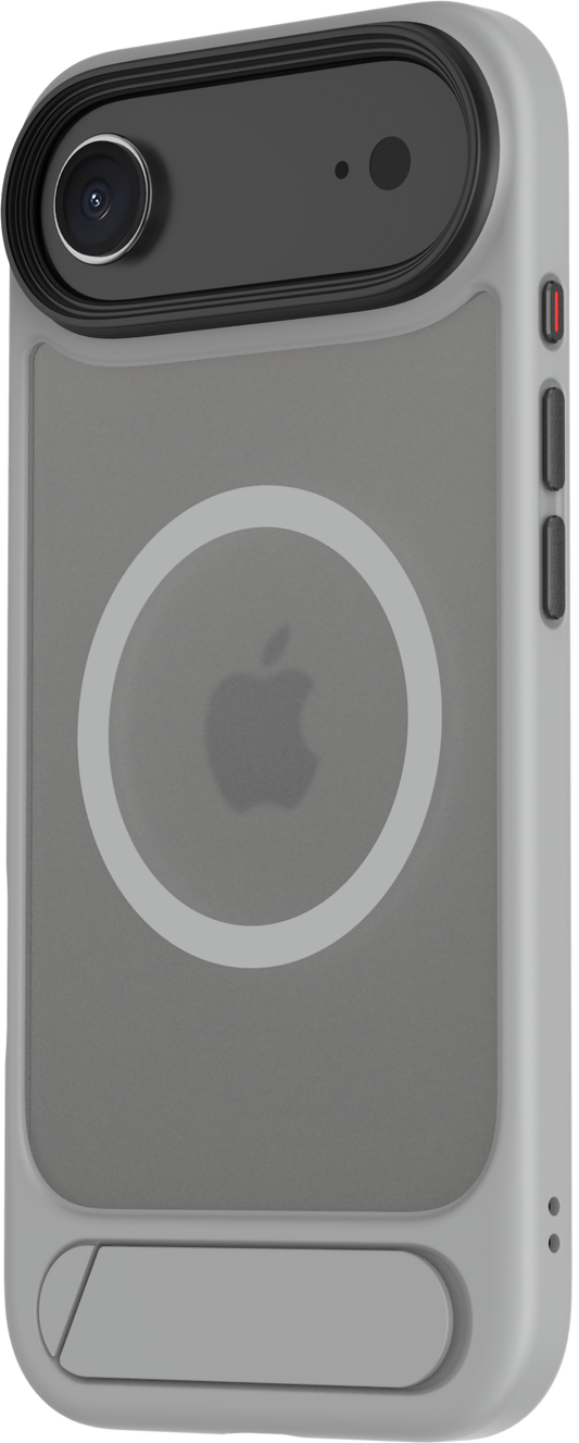 TEKNE Hybrid Frost Matte with stand Case for iPhone 17 Air-Grey