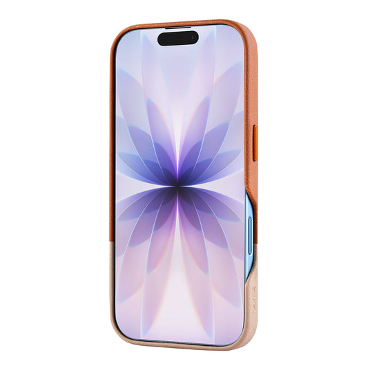 TEKNE DualTone Vegan Leather Case for iPhone 17-Brown