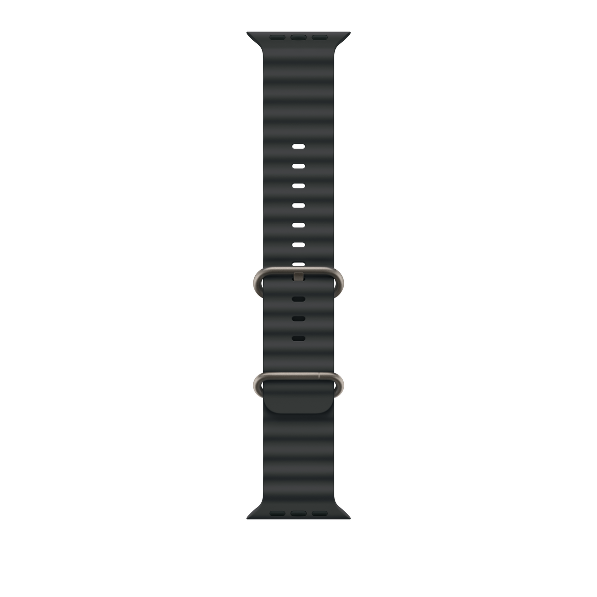 49mm Black Ocean Band - Natural Titanium Finish
