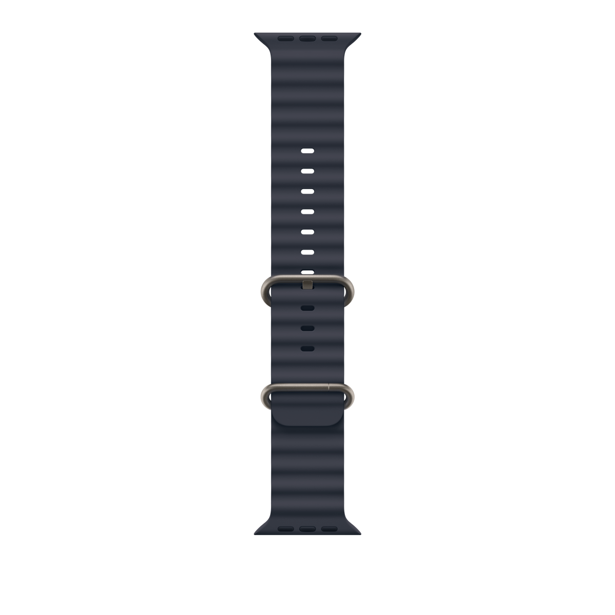 49mm Navy Ocean Band - Natural Titanium Finish