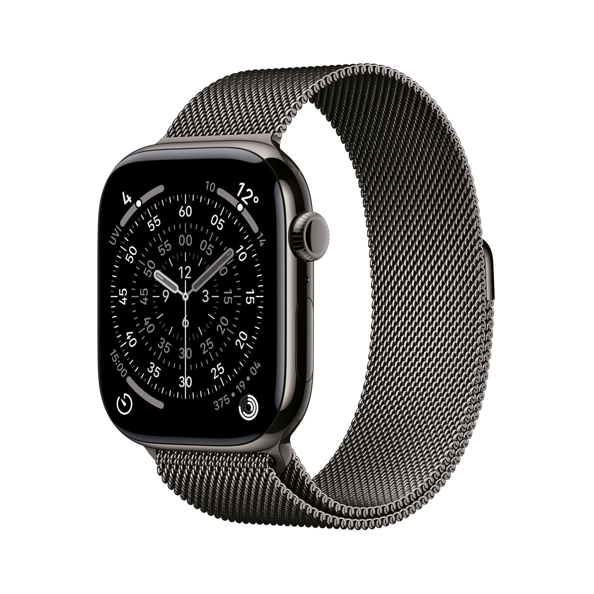 Apple Watch Series 11 GPS + Cellular 46mm Slate Titanium Case with Slate Milanese Loop - M/L