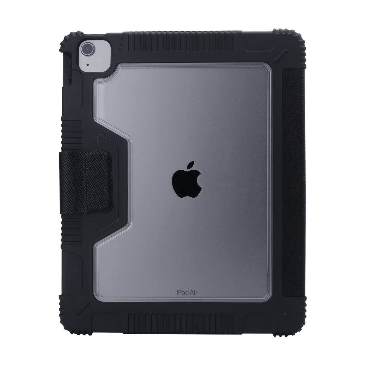Tekne Shockproof Vegan Leather Case for iPad Air 13 M2 | Stand Function | Drop Protection - Black