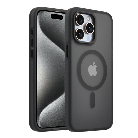 Pulse TPU TPE PC shockproof case for iPhone 15 Pro Max-Black